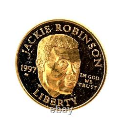 1997-W Jackie Robinson Commemorative $5 Gold PROOF Coin West Point No Box or COA