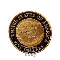 1997-W Jackie Robinson Commemorative $5 Gold PROOF Coin West Point No Box or COA