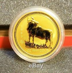 1997 Year of the Ox 1 oz Gold Australia $100 Lunar Coin