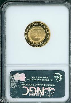 1997-w $5 Gold Commemorative Jackie Robinson Ngc Pr70 Pr-70 Proof Pf70 Cameo