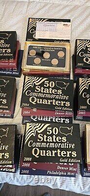1999-2008 50 State Commemorative Quarter Complete Set Gold, D&P