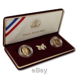 1999 US Gold $5 George Washington 2-Coin Commemorative Proof & BU Set