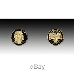 1999 US Gold $5 George Washington 2-Coin Commemorative Proof & BU Set
