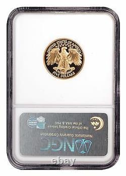 1999-W $5 NGC PF70 Washington proof gold commemorative coin
