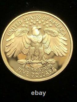 1999-W G. Washington 1/4 Ounce Gold Proof $5 Bicentennial US Commemorative Coin