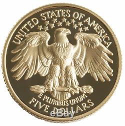 1999-W George Washington $5 Proof Gold Commemorative. 900 pure gold