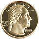 1999-w George Washington $5 Uncirculated Gold Commemorative. 900 Pure (with Box)