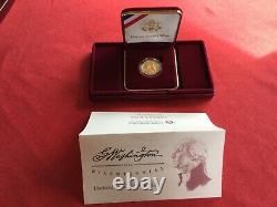 1999-W George Washington Bicentennial Commemorative $5 Gold Coin Unc w Box COA