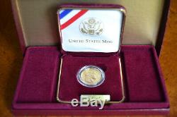 1999 W Gold $5 Commemorative George Washington Proof withBox & COA
