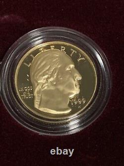 1999 Washington Commemorative Proof and Uncirculated Gold Five Dollar 2-coin set