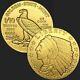 1/10th Oz. 999 Gold Bu Incuse Indian Round Usa Made Commemorative Capsuled Coin