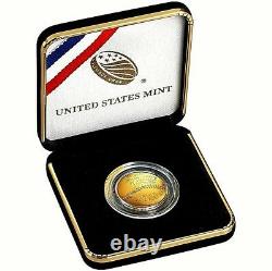 (1 Ea.) 2014 Baseball H. O. F. Commemorative Gold $5.00 Proof & Uncirculated Coins