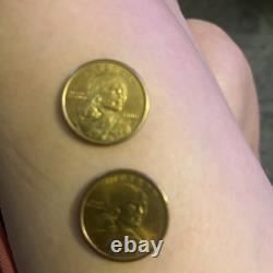 2000 D Sacagawea One Dollar Coin US Liberty Gold Color