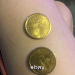 2000 D Sacagawea One Dollar Coin US Liberty Gold Color
