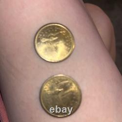 2000 D Sacagawea One Dollar Coin US Liberty Gold Color