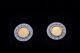 $2000 John F Kennedy. 50ct Diamond 14k Yellow Gold Coin Commemorative Earrings