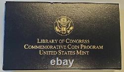 2000 Library of Congress $10 Bimetallic Gold & Platinum Proof Coin withCOA OGP