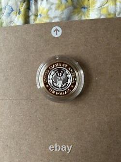2000 Library of Congress Commemorative Proof $10 Bimetallic Gold & Platinum Coin