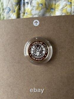 2000 Library of Congress Commemorative Proof $10 Bimetallic Gold & Platinum Coin