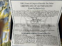 2000 Library of Congress Commemorative Proof $10 Bimetallic Gold & Platinum Coin