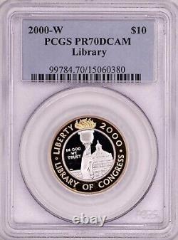 2000-W $10 Library of Congress Bi-Metallic Commemorative Proof PCGS PR70 DCAM