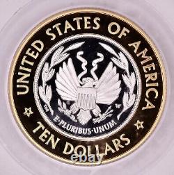 2000-W $10 Library of Congress Bi-Metallic Commemorative Proof PCGS PR70 DCAM