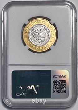 2000-W Gold/Platinum Bimetallic $10 Commem Library of Congress NGC MS 70