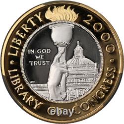 2000-W Library of Congress Commemorative Bimetallic Gold $10 CAC PR70 DCAM STOCK