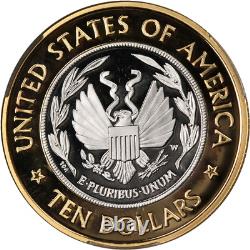 2000-W Library of Congress Commemorative Bimetallic Gold $10 CAC PR70 DCAM STOCK