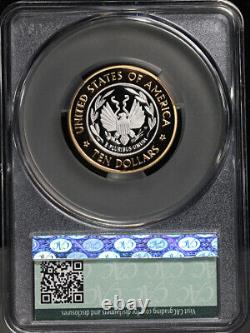 2000-W Library of Congress Commemorative Bimetallic Gold $10 CAC PR70 DCAM STOCK