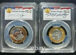 2000-W Reagan Legacy $10 Library of Congress Gold/Platin Coins PCGS MS70/Proof