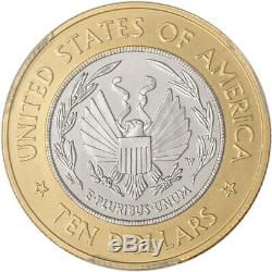 2000-W US Bimetallic $10 Library of Congress Commemorative BU PCGS MS69