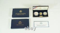 2001 US Capitol Visitor Center 3 Coin Commemorative Proof Set $5 Gold OGP E2