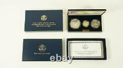 2001 US Capitol Visitor Center 3 Coin Commemorative Proof Set $5 Gold Silver OGP