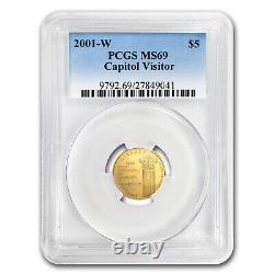 2001-W Gold $5 Commem Capitol Visitor Center MS-69 PCGS