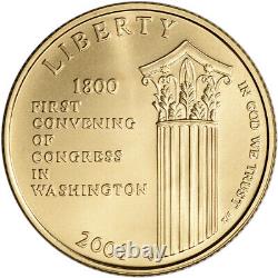 2001-W US Gold $5 Capitol Visitor Center Commemorative BU Coin in Capsule