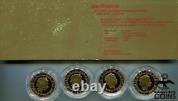 2002 Manchester Royal Mint XVII Commonwealth Games 4-Coin Gold Proof Set with COA