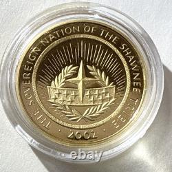 2002 Shawnee Nation Gold $5 Proof 1/5 oz. 9999 Gold TENSKWATAWA THE PROPHET
