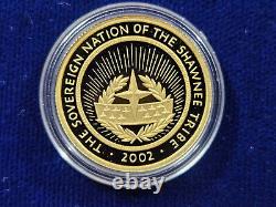 2002 Shawnee Tribe $5 Proof 1/5 oz. 9999 Gold TENSKWATAWA THE PROPHET
