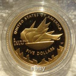 2002 U. S. Salt Lake City Olympic Games 4 Coin Commemorative Proof Set Box Case