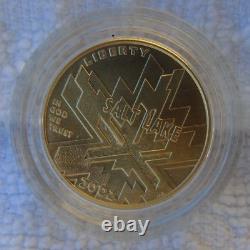 2002 U. S. Salt Lake City Olympic Games 4 Coin Commemorative Proof Set Box Case