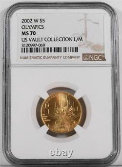 2002-W $5.2420 Ounce Gold Olympic Salt Lake NGC MS 70 Vault Collection Label