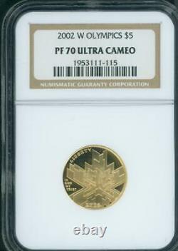2002-w $5 Gold Commemorative Ngc Pr70 Proof Salt Lake City Slc Olympics Pf70