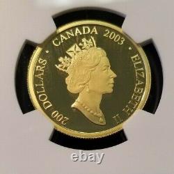 2003 Canada Gold $200 Lionel Lemoine Fitzgerald Ngc Pf 70 Ultra Cameo Perfection