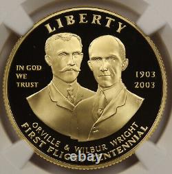 2003-W First Flight Centennial Modern Gold Commemorative $10 PF 69 Ultra Cam NGC