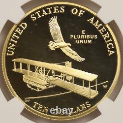 2003-W First Flight Centennial Modern Gold Commemorative $10 PF 69 Ultra Cam NGC