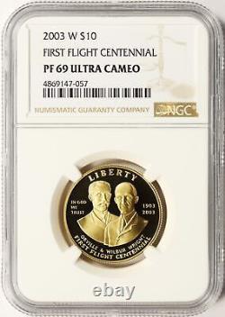 2003-W First Flight Gold $10 NGC PF69 Ultra Cameo