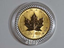 2004 Canada Maple Leaf 25th Anniversary 6-Coin Set Bimetallic Gold & Silver