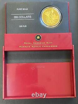 2005 Canada $350 35gm. 99999 The Western Red Lily Gold Commemorative Coin & OGP