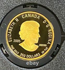 2005 Canada $350 35gm. 99999 The Western Red Lily Gold Commemorative Coin & OGP